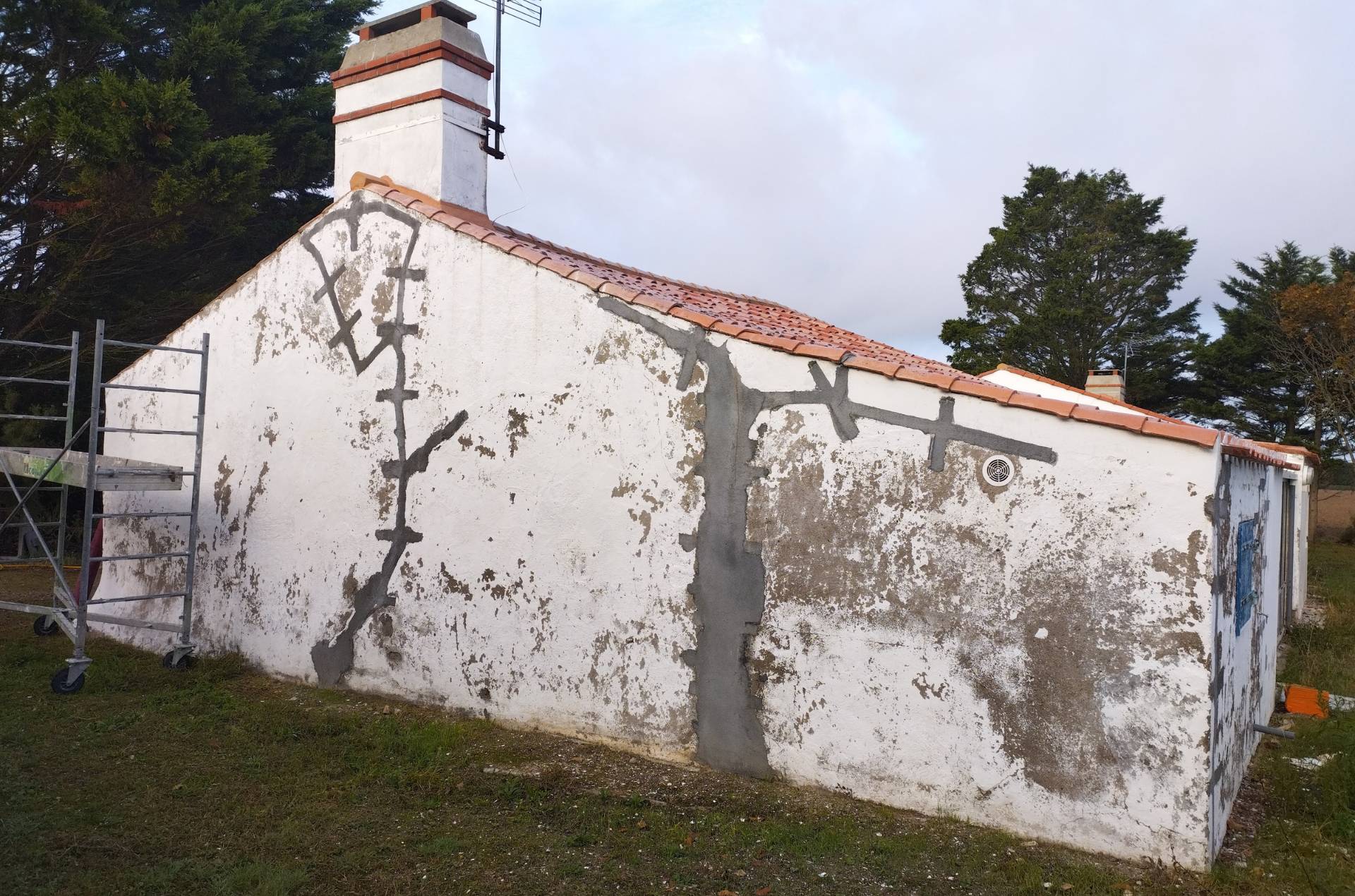 Maison 19 siècle peinture extérieur Vendée