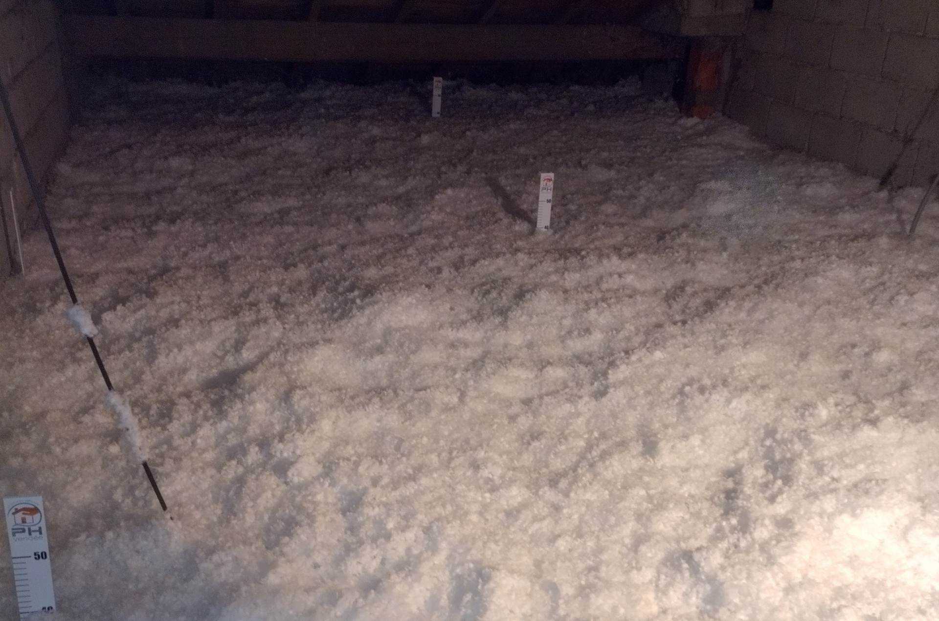 Combles avec nouvelle isolation installée