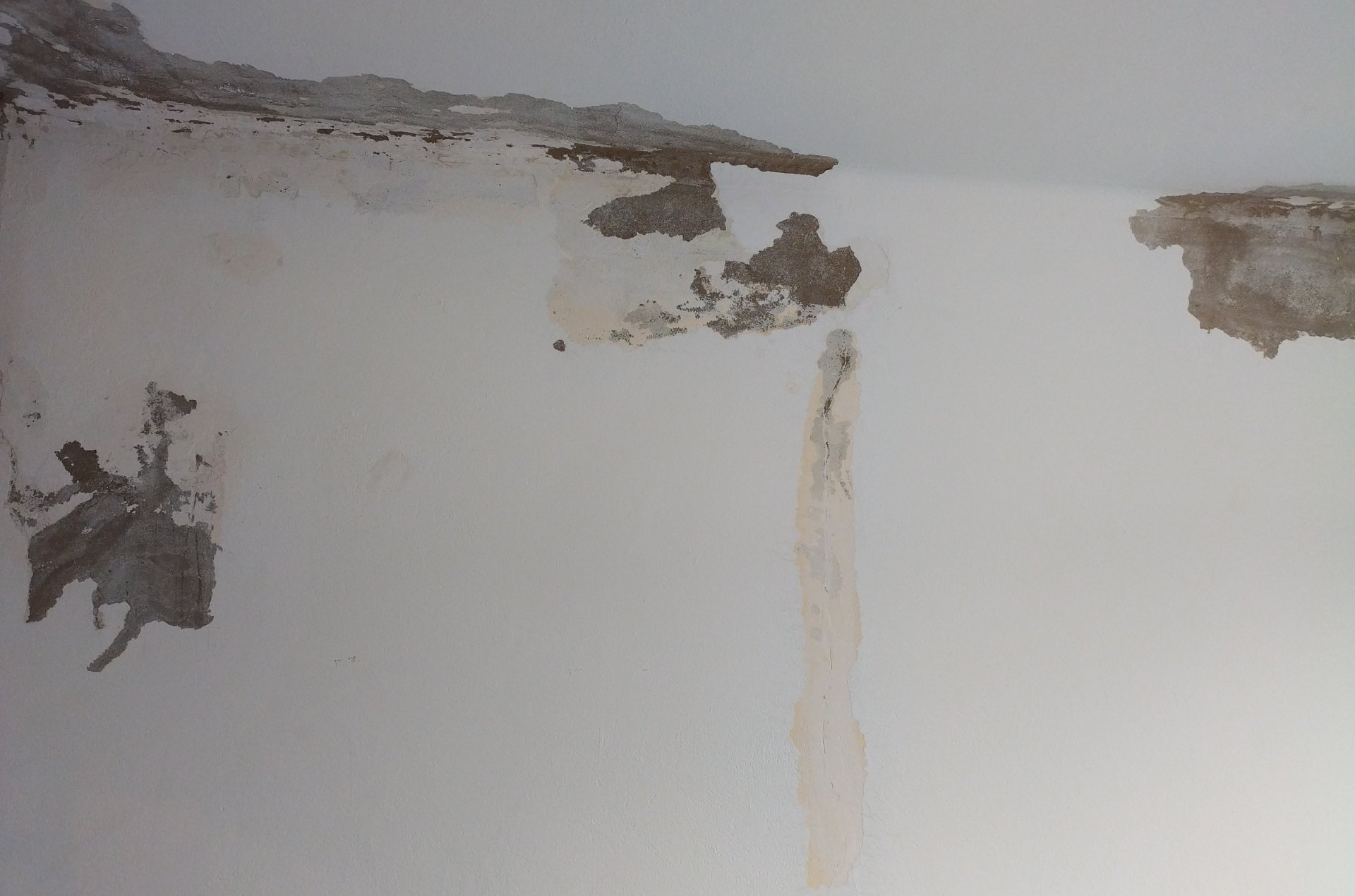 Plafond endommagé par un dégât des eaux dans une maison à Notre-Dame-de-Monts